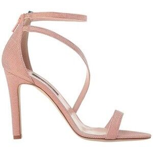 SJP Sarah Jessica Parker Strappy Pink Shimmer Ember Sandal Heels